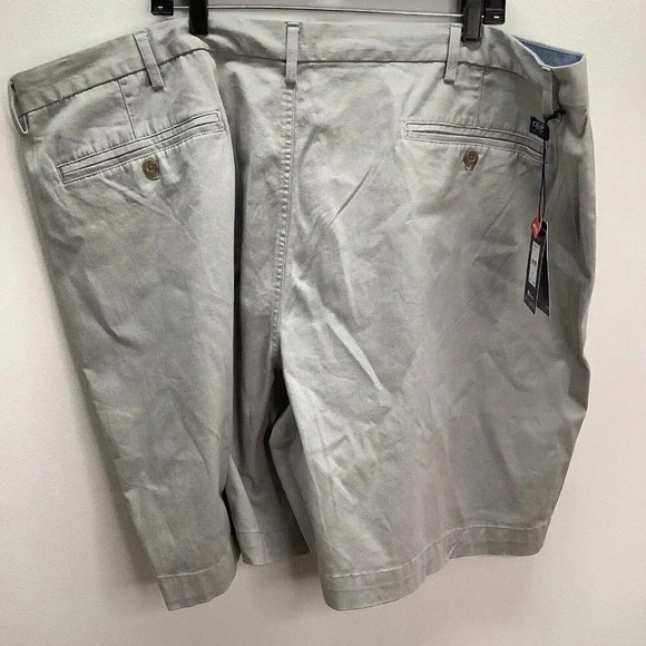 Chaps Size 52 Mens Shorts Flat Front Classic Fit Casual Comfort Pants Gray New - Picture 6 of 9